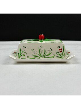 Vintage Shafford Tulip Tyme Butter Dish